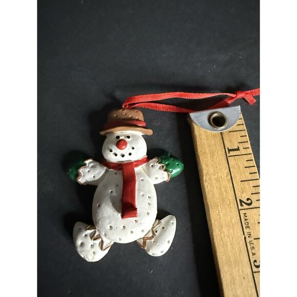 Vintage House Of Lloyd Snowman Christmas Ornament Holiday Decor Whimsy Cottage - Picture 3 of 3